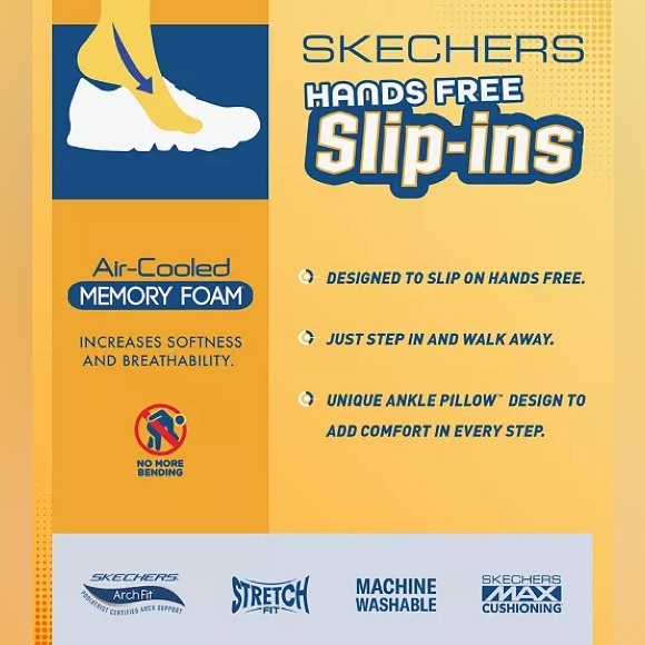 SKECHERS HANDS FREE SLIP-INS TAUPE WALKING SNEAKERS - Picture 7 of 7